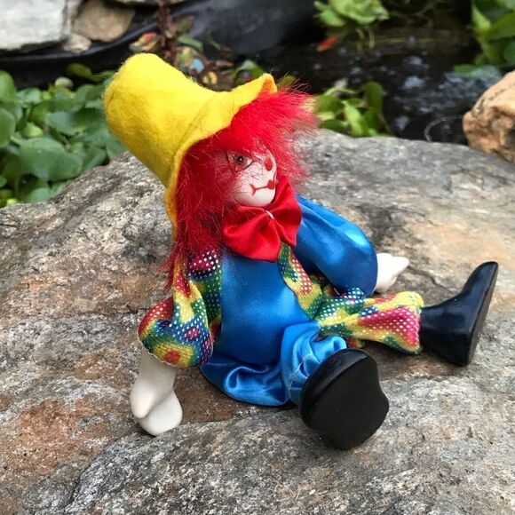Vintage Ganz Posable Clown Porcelain - Picture 2 of 10